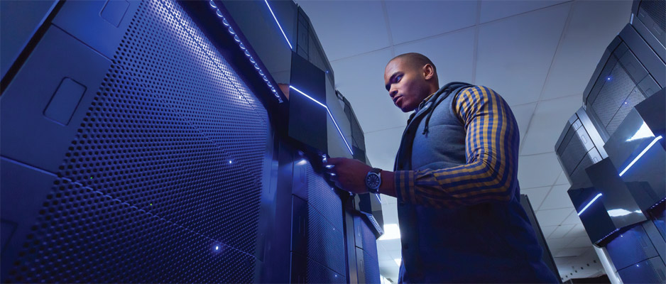Computer equipment in the Telkom data centre in Centurion